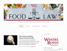 Tablet Screenshot of foodlaw.com